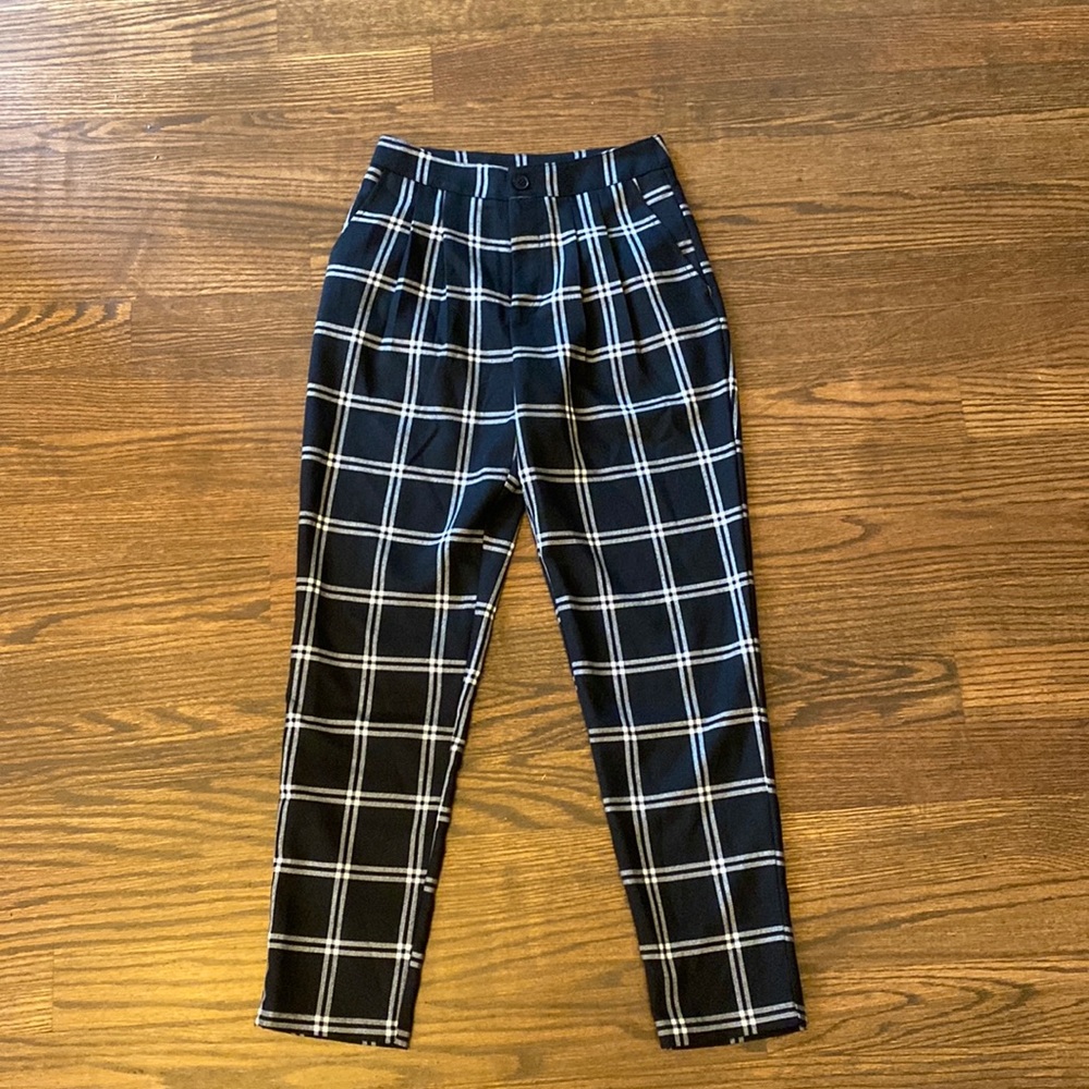 plaid dress pants